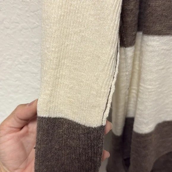 FREE PEOPLE FP Beach Brown and Cream Striped Women's Top Size Small - Picture 13 of 14